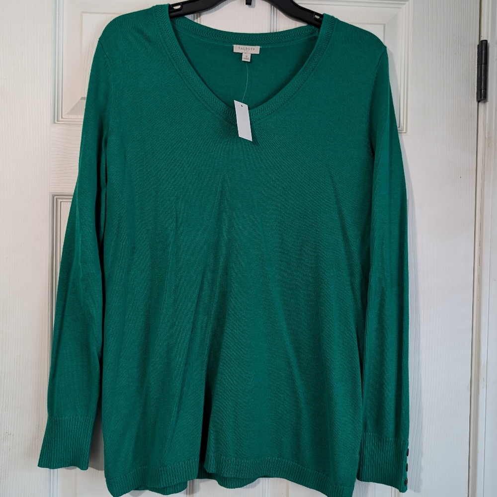 NWT Talbots V-Neck Sweater Size S